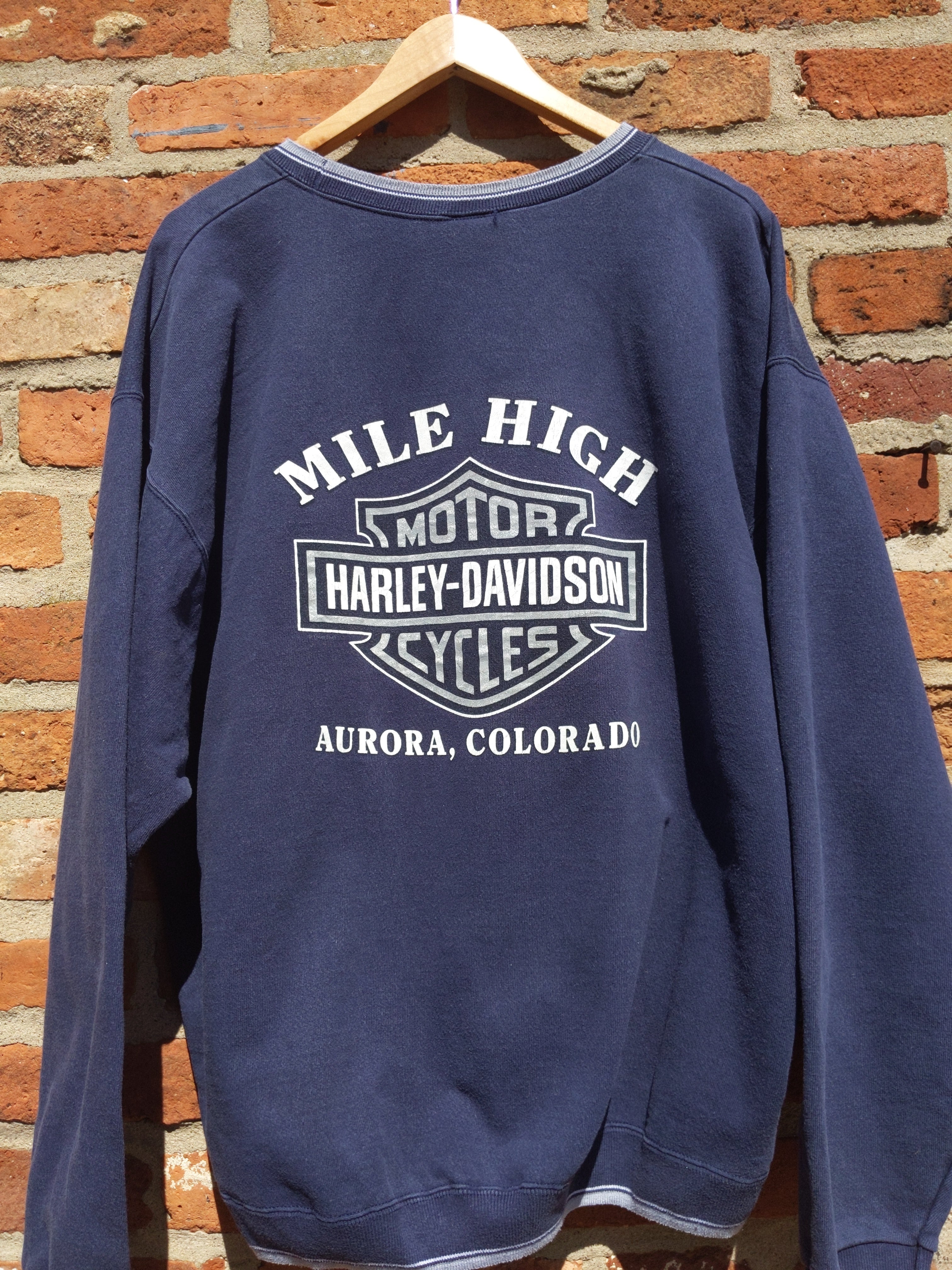 Retro Harley Davidson mile high sweatshirt XL