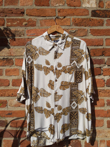 Hawaiian  leaf print shirt XL