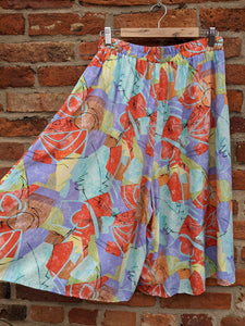 Pastel print culottes 28-36" waist