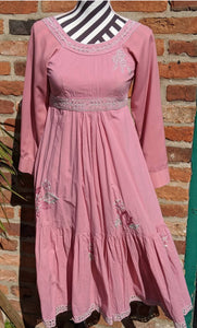 Vintage boho cotton dress, approx size 6