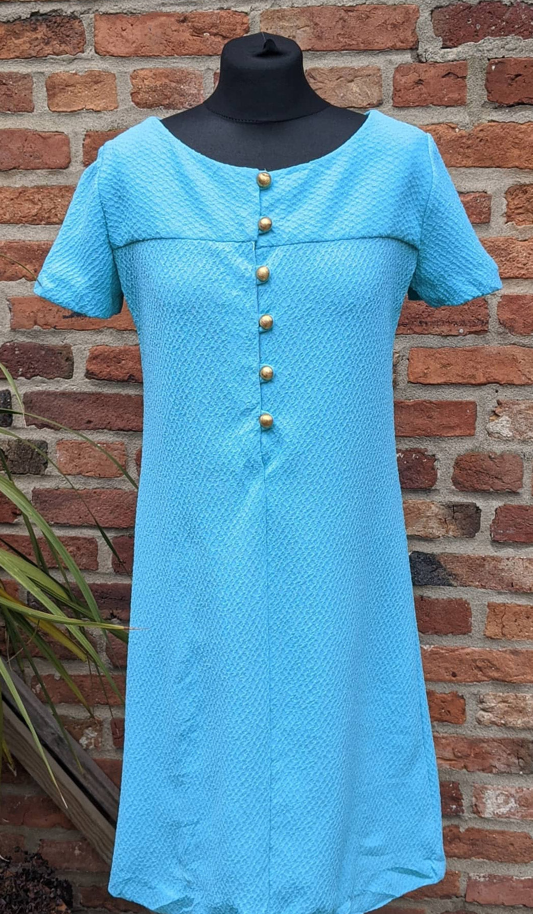 Vintage Californian 1960s textured dress approx size 12/14