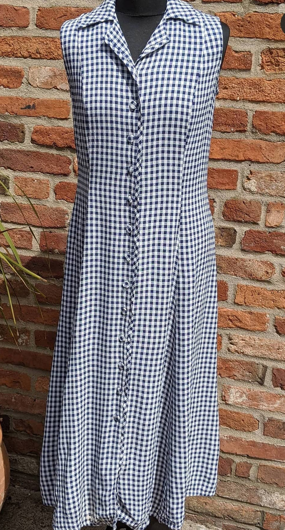 Retro 90s checked column dress size 12/14