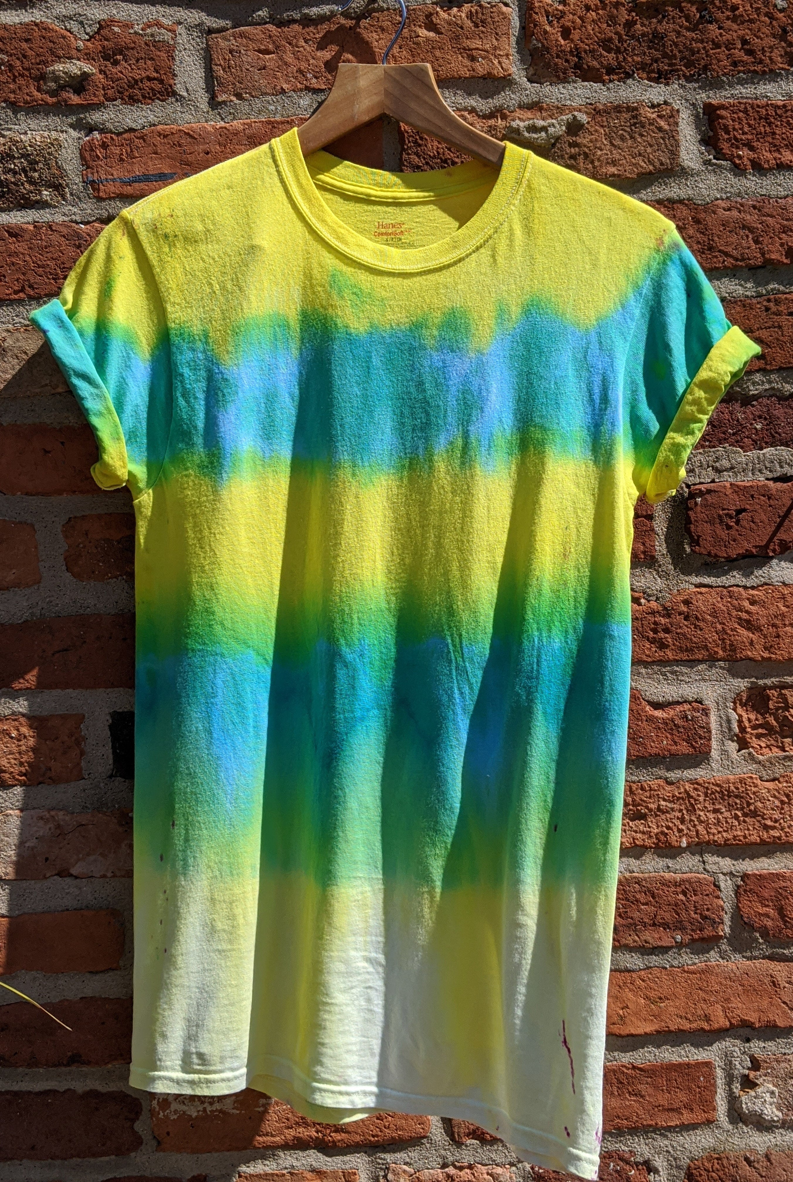 Acid coloured tie dye t shirt size S