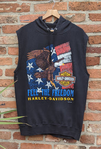 Retro Harley Davidson sleeveless hoodie XL