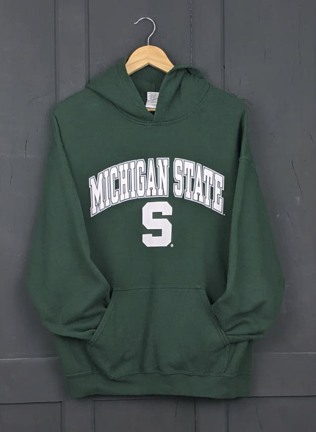 Michigan State green hoodie size L Item755