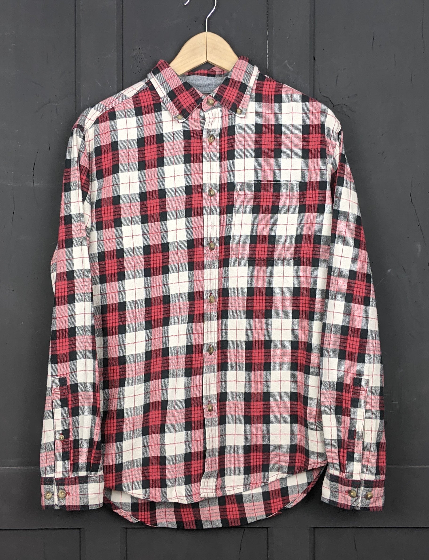 Eddie Bauer checked flannel shirt S/M Item777