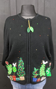 Beautifully decorated Christmas cardigan size XL Item 852