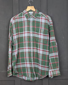 Checked flannel shirt L Item867