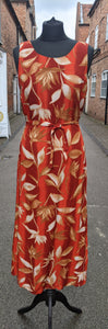 90s floral print button through dress approx sz 12/14 item A140