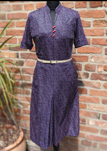 Vintage ditsy print poly dress size 10