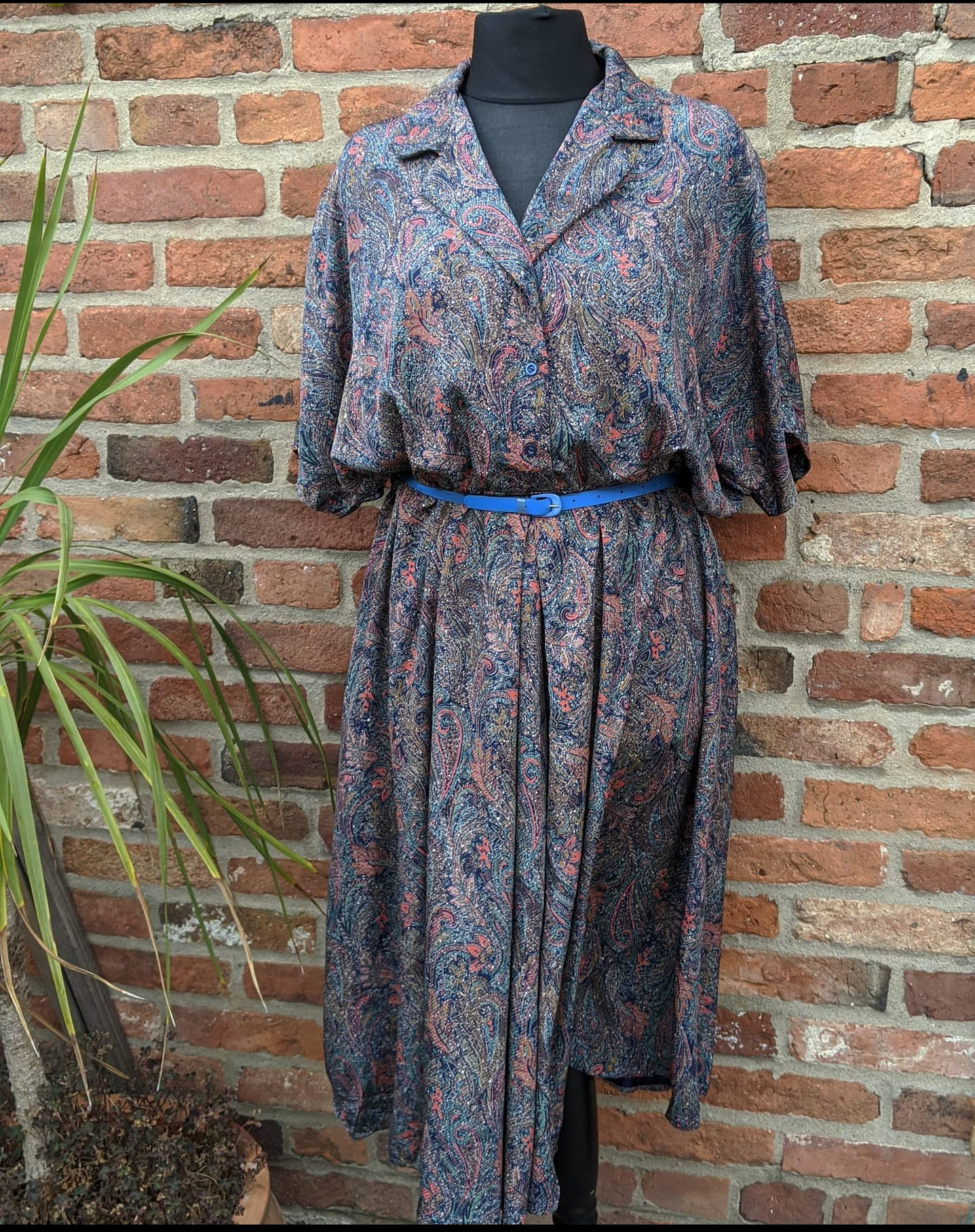 Silky handmade midi dress 16/18